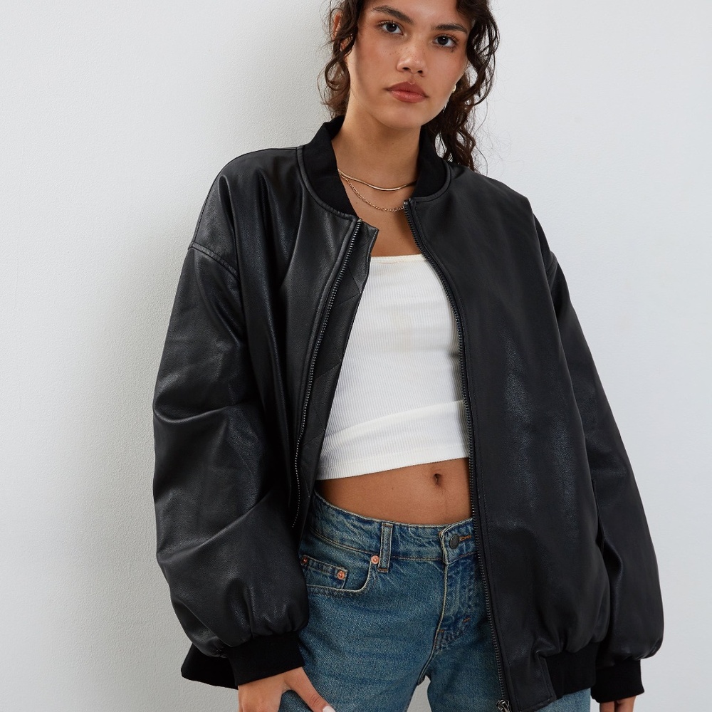 Motel Rocks Benta Jacket in PU Black XS